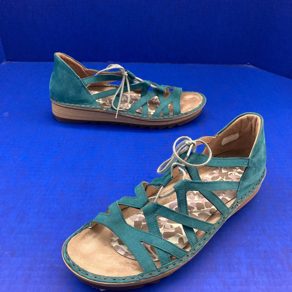 Naot Yarrow Sandal Blue Lace Up Gladiator 42